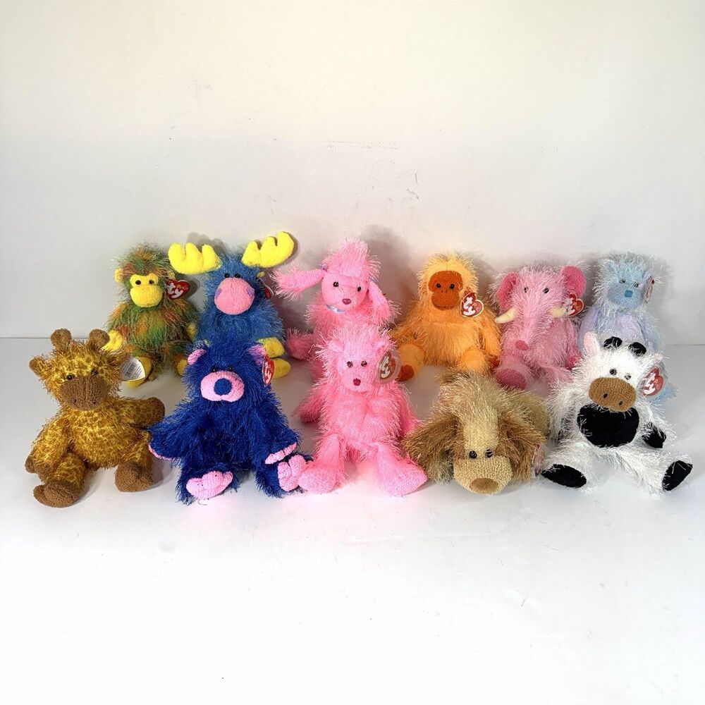 Lot of 11 TY Beanie Babies Punkies Plush Vintage Collectible With Tags Vtg